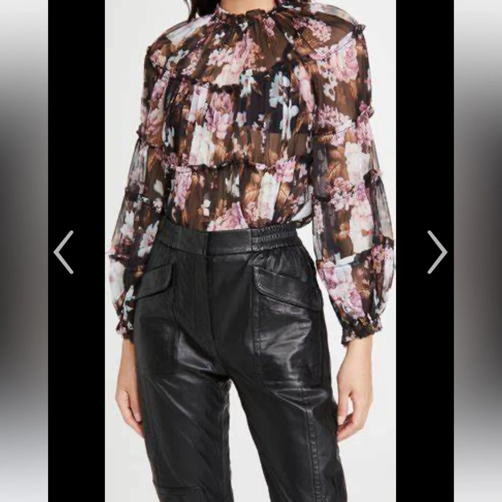 🌺Beautiful Authentic Zimmermann Charm tiered blouse size 1 - Picture 1 of 2